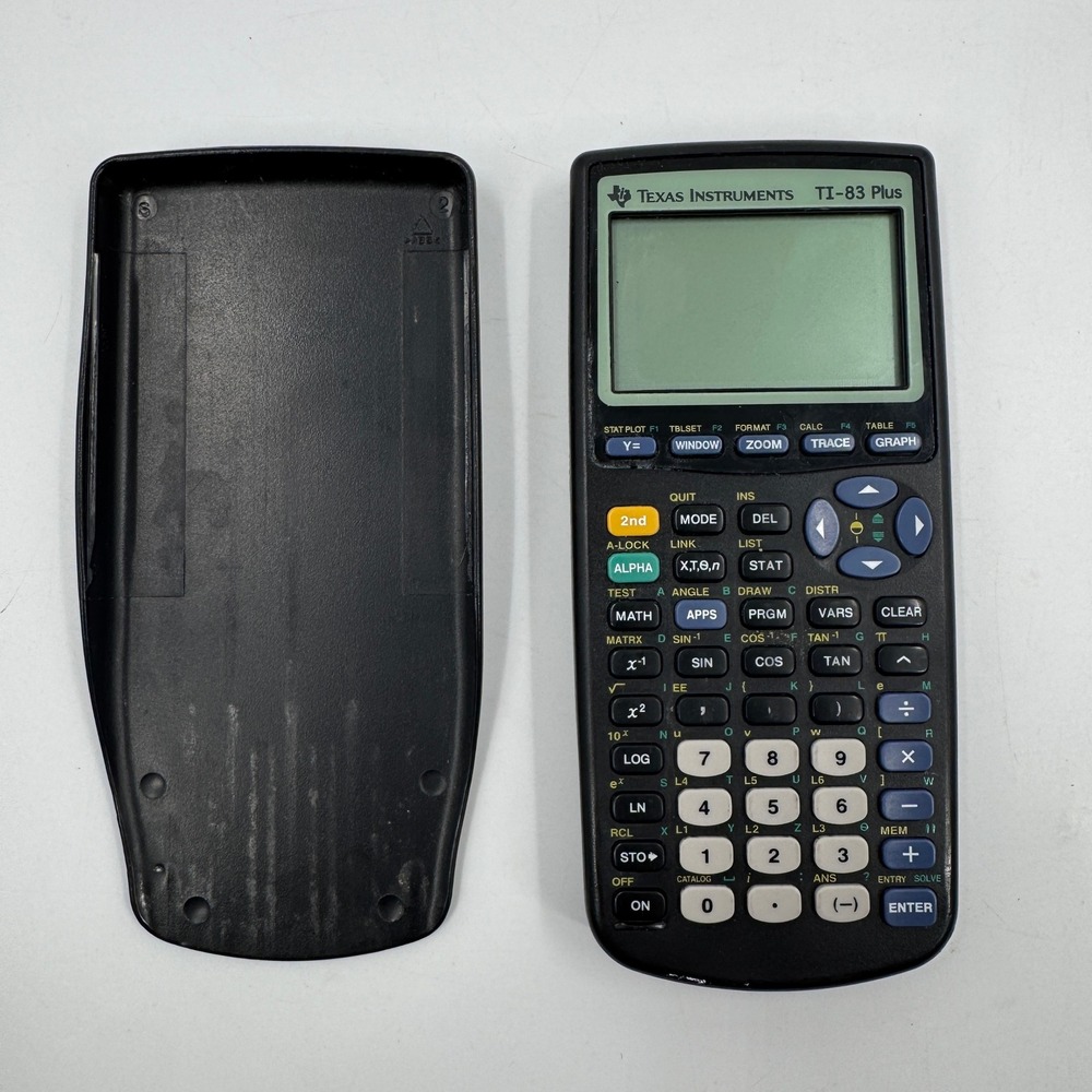 Texas Instruments TI-83 Plus Graphing Calculator Black With Case EXCELLENT